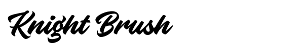 Knight Brush font preview